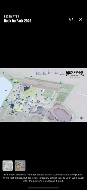 Official festival site map inside the app